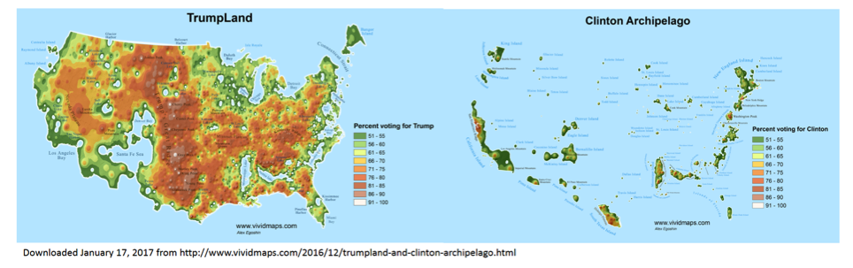 2016 Presidential Voting Patterns by U.S. County